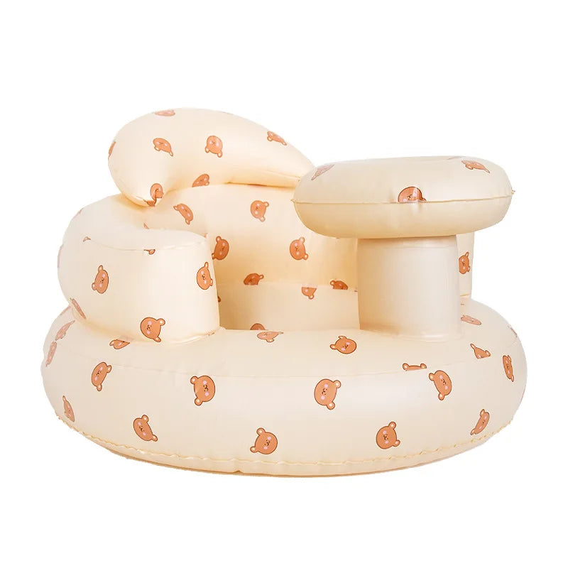 Inflatable Baby Seat Sofa Bathroom Stool Baby Resting Armchair Foldable Baby Feeding Dining Chair Learning Sitting Seats
