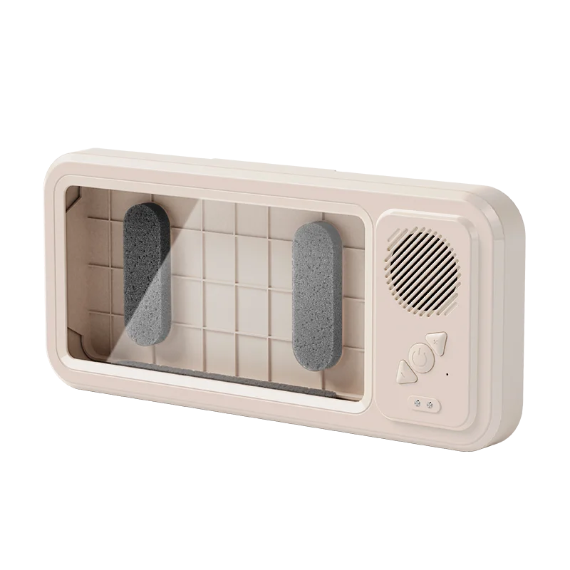 Shower Phone Holder with Bluetooth Speaker IPX4 Waterproof Anti-Fog Touch Screen Wall Mount Phone Holder for Shower Bathroom