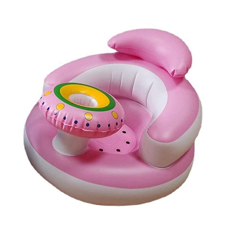 Inflatable Baby Seat Sofa Bathroom Stool Baby Resting Armchair Foldable Baby Feeding Dining Chair Learning Sitting Seats