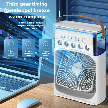 Spray Cooling Air Conditioning Mini Student Dormitory Summer Charging Mute Small Desktop Fan Desktop Humidifier Fan