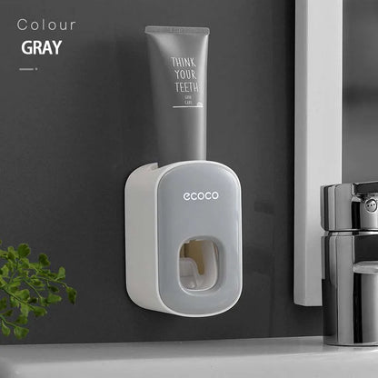 Automatic Toothpaste Dispenser Wall Mount Waterproof Toothpaste Squeezer For Home Toothbrush Holder Bathroom Accessories