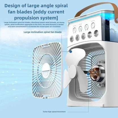 Spray Cooling Air Conditioning Mini Student Dormitory Summer Charging Mute Small Desktop Fan Desktop Humidifier Fan