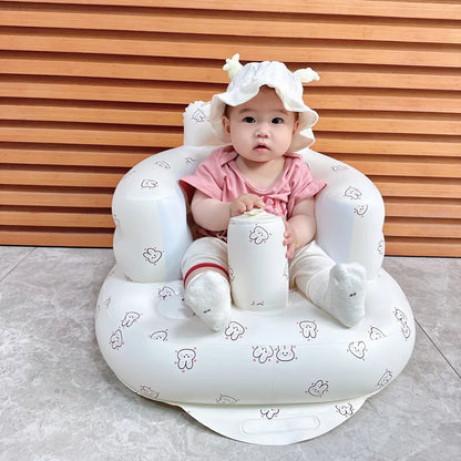 Inflatable Baby Seat Sofa Bathroom Stool Baby Resting Armchair Foldable Baby Feeding Dining Chair Learning Sitting Seats