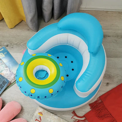 Inflatable Baby Seat Sofa Bathroom Stool Baby Resting Armchair Foldable Baby Feeding Dining Chair Learning Sitting Seats