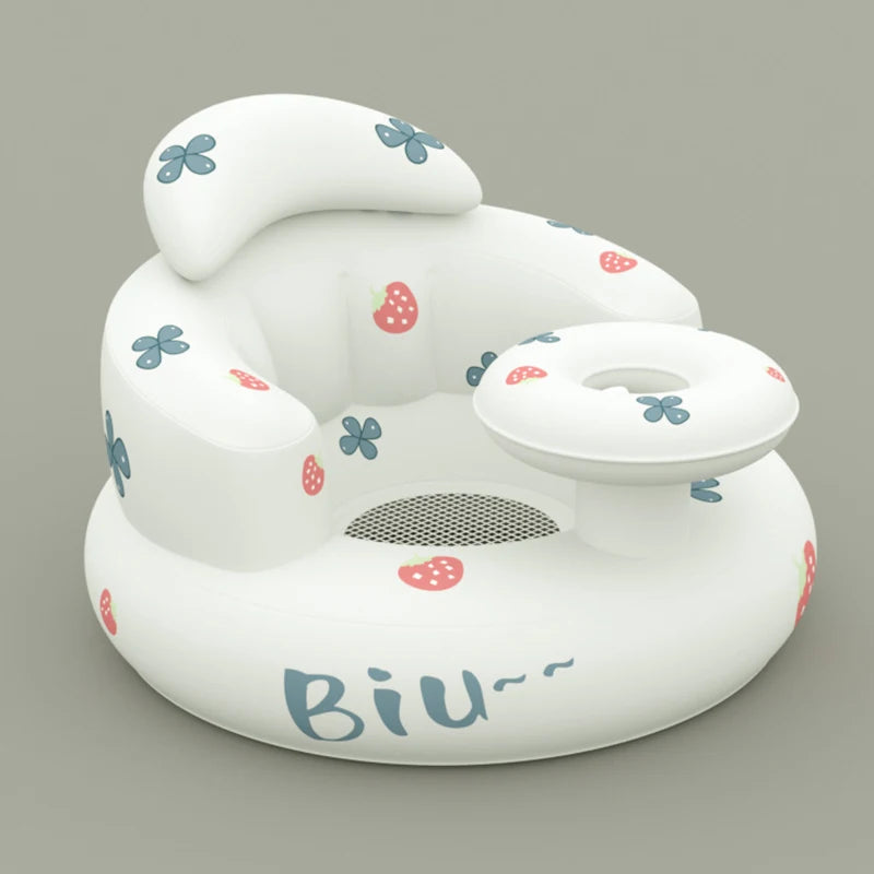 Inflatable Baby Seat Sofa Bathroom Stool Baby Resting Armchair Foldable Baby Feeding Dining Chair Learning Sitting Seats