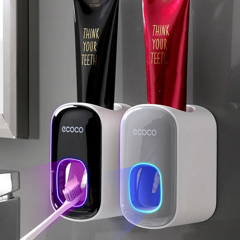Automatic Toothpaste Dispenser Wall Mount Waterproof Toothpaste Squeezer For Home Toothbrush Holder Bathroom Accessories