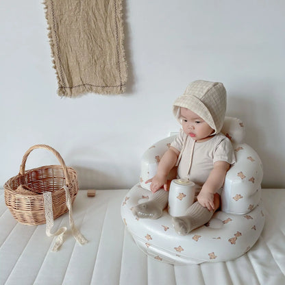 Inflatable Baby Seat Sofa Bathroom Stool Baby Resting Armchair Foldable Baby Feeding Dining Chair Learning Sitting Seats