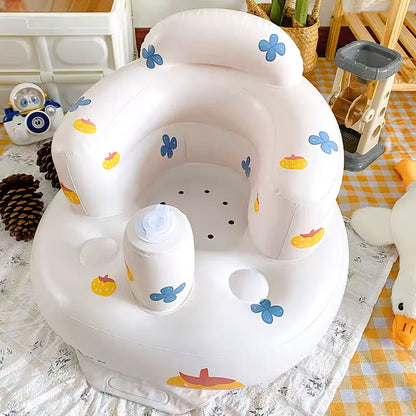 Inflatable Baby Seat Sofa Bathroom Stool Baby Resting Armchair Foldable Baby Feeding Dining Chair Learning Sitting Seats