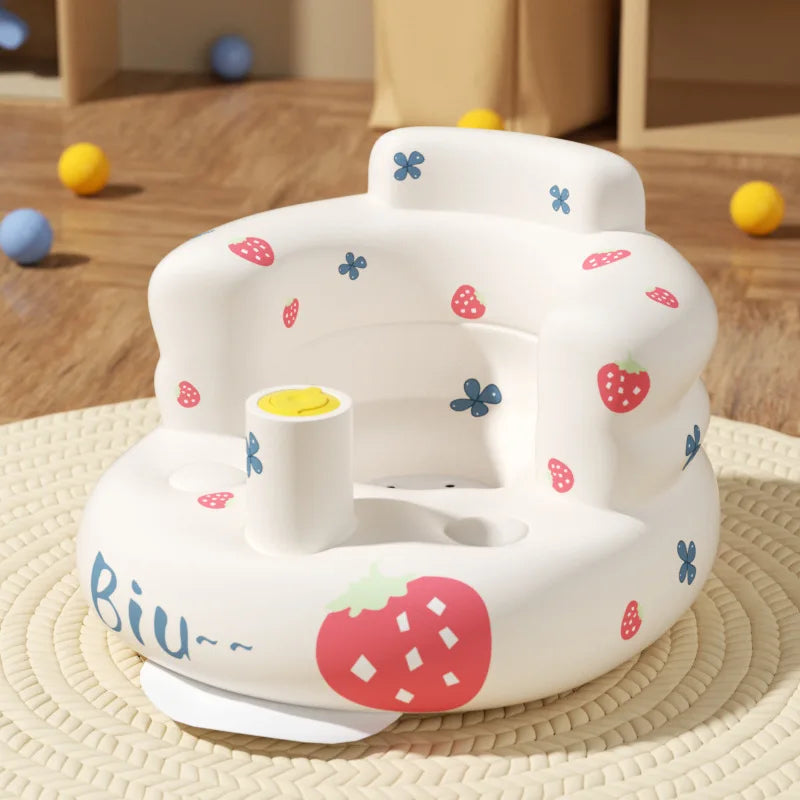 Inflatable Baby Seat Sofa Bathroom Stool Baby Resting Armchair Foldable Baby Feeding Dining Chair Learning Sitting Seats