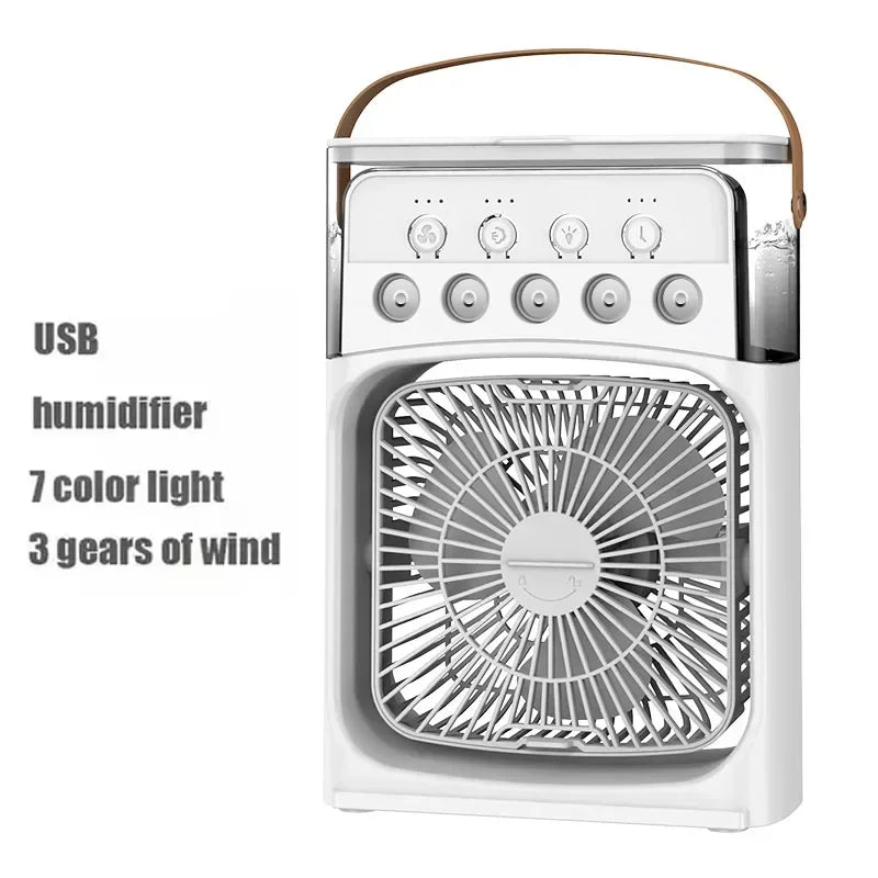 Spray Cooling Air Conditioning Mini Student Dormitory Summer Charging Mute Small Desktop Fan Desktop Humidifier Fan