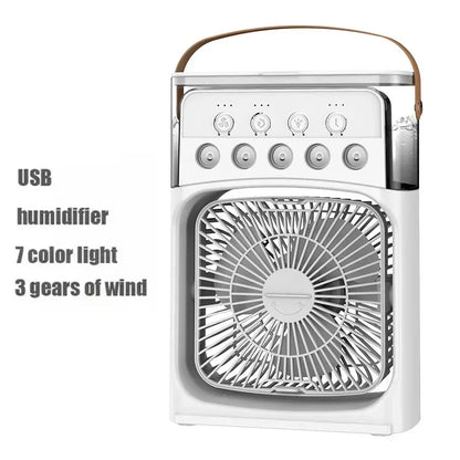 Spray Cooling Air Conditioning Mini Student Dormitory Summer Charging Mute Small Desktop Fan Desktop Humidifier Fan
