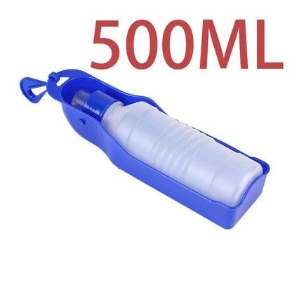 800ml Portable Dog Water Bottle For Big Dogs Pet Outdoor Travel Hiking Walking Foldable Drinking Bowl Golden Retriever Supplies