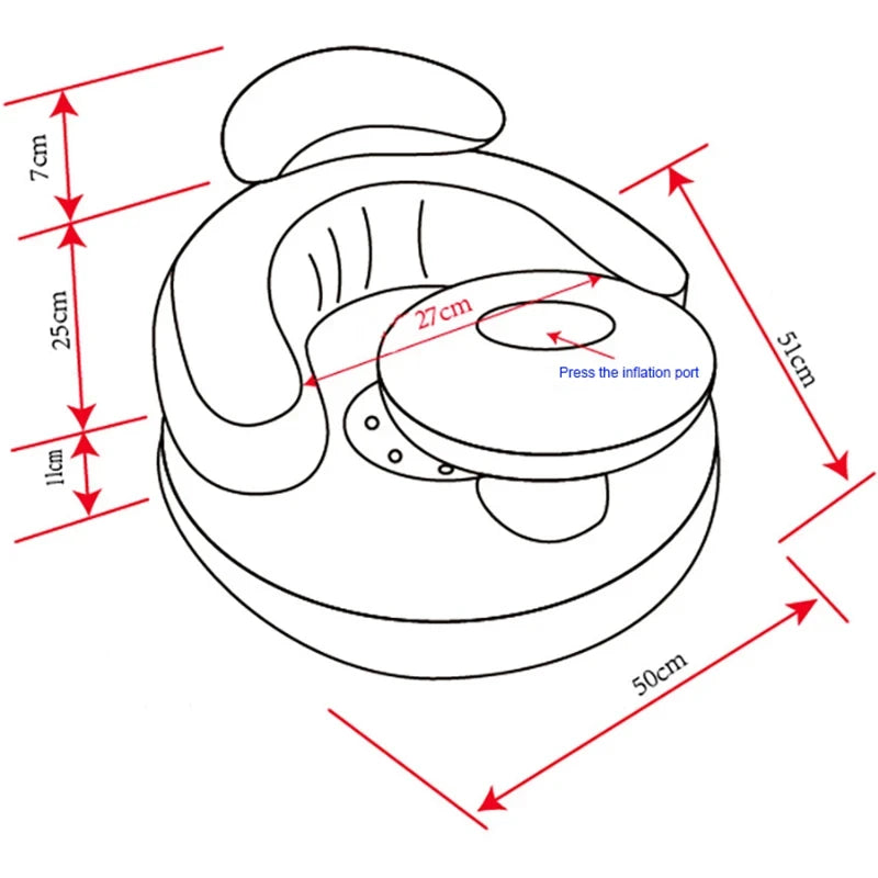 Inflatable Baby Seat Sofa Bathroom Stool Baby Resting Armchair Foldable Baby Feeding Dining Chair Learning Sitting Seats