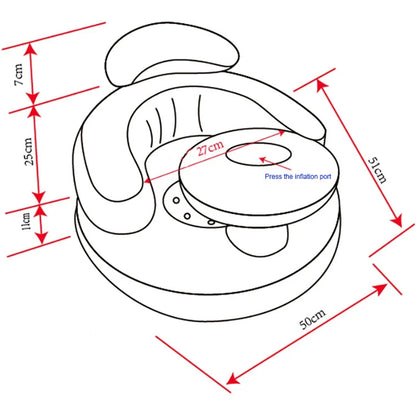 Inflatable Baby Seat Sofa Bathroom Stool Baby Resting Armchair Foldable Baby Feeding Dining Chair Learning Sitting Seats