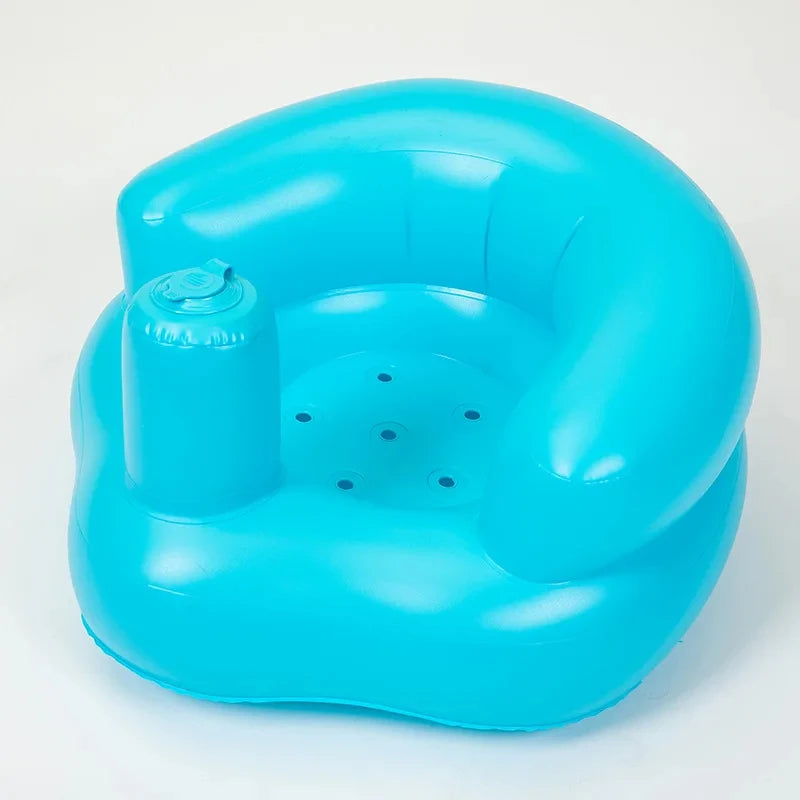 Inflatable Baby Seat Sofa Bathroom Stool Baby Resting Armchair Foldable Baby Feeding Dining Chair Learning Sitting Seats