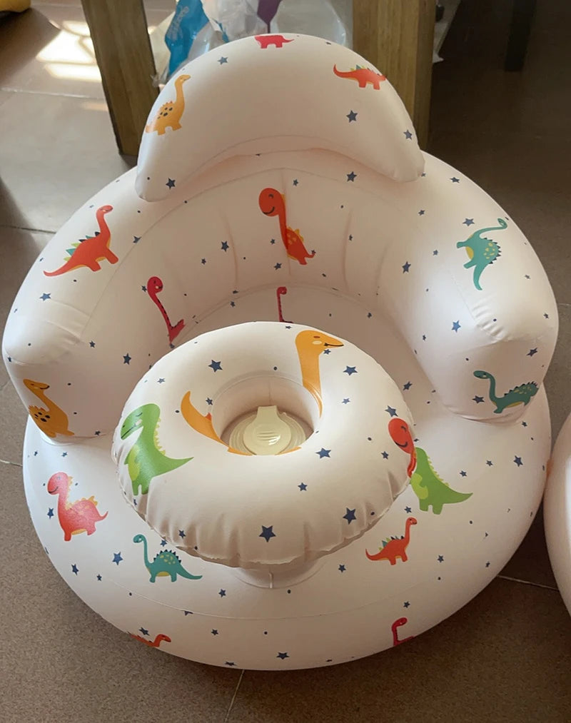 Inflatable Baby Seat Sofa Bathroom Stool Baby Resting Armchair Foldable Baby Feeding Dining Chair Learning Sitting Seats