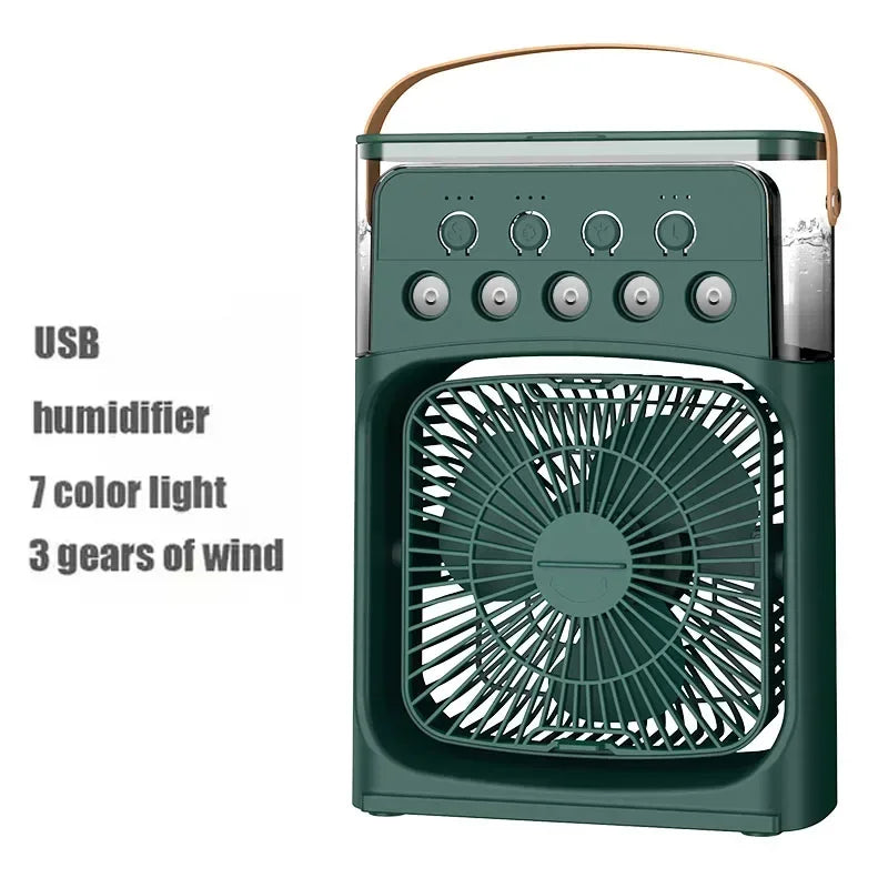Spray Cooling Air Conditioning Mini Student Dormitory Summer Charging Mute Small Desktop Fan Desktop Humidifier Fan