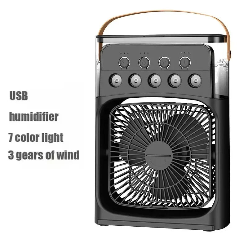Spray Cooling Air Conditioning Mini Student Dormitory Summer Charging Mute Small Desktop Fan Desktop Humidifier Fan