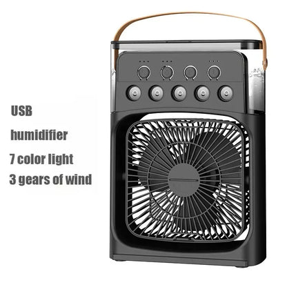 Spray Cooling Air Conditioning Mini Student Dormitory Summer Charging Mute Small Desktop Fan Desktop Humidifier Fan