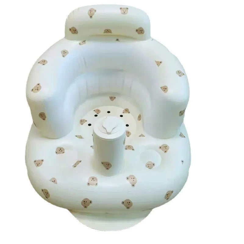 Inflatable Baby Seat Sofa Bathroom Stool Baby Resting Armchair Foldable Baby Feeding Dining Chair Learning Sitting Seats