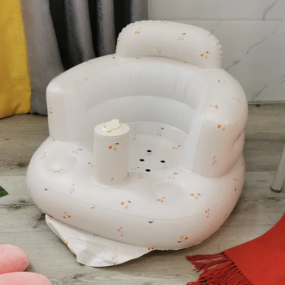 Inflatable Baby Seat Sofa Bathroom Stool Baby Resting Armchair Foldable Baby Feeding Dining Chair Learning Sitting Seats