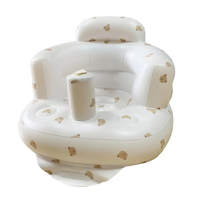 Inflatable Baby Seat Sofa Bathroom Stool Baby Resting Armchair Foldable Baby Feeding Dining Chair Learning Sitting Seats