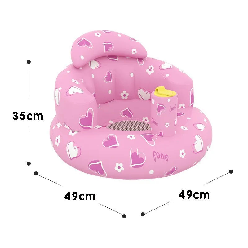 Inflatable Baby Seat Sofa Bathroom Stool Baby Resting Armchair Foldable Baby Feeding Dining Chair Learning Sitting Seats
