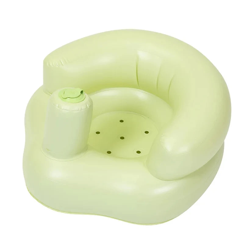 Inflatable Baby Seat Sofa Bathroom Stool Baby Resting Armchair Foldable Baby Feeding Dining Chair Learning Sitting Seats